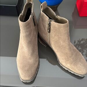 Blondo Tan Suede Ankle Boots